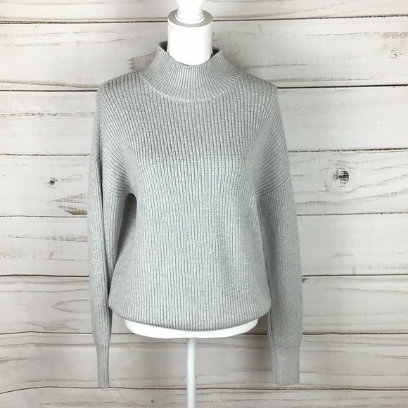 Magaschoni Sweaters - 🆕🆕Magaschoni Ribbed Grey mock Turtle neck Sz Sm